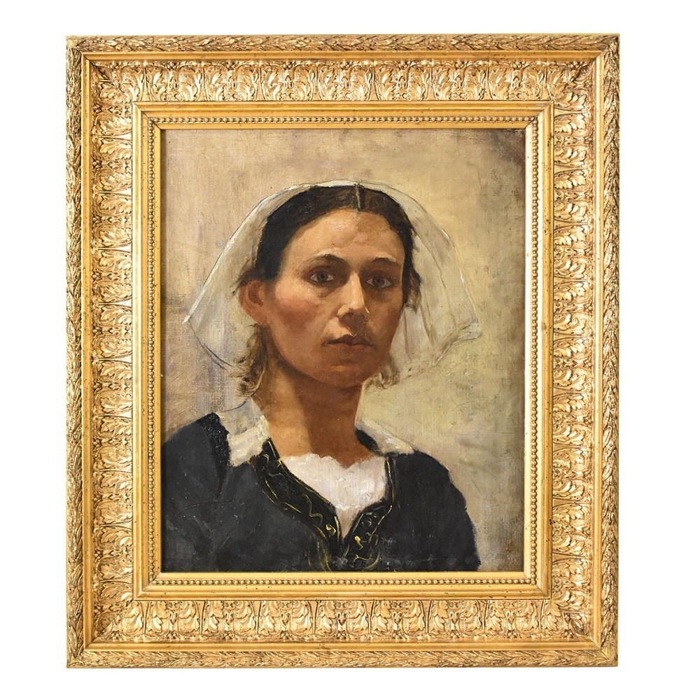 QR572 1 antique portrait painting woman portrait painting XIX.jpg